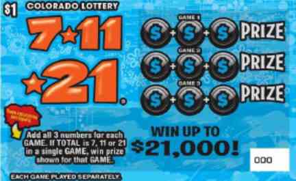 7-11-21® scratchcard - game number #229 - front