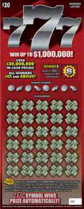 777 scratchcard - game number #292 - front