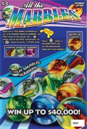 All The Marbles scratchcard - game number #214 - front