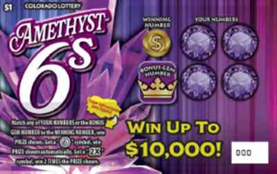 Amethyst 6S scratchcard - game number #2905 - front