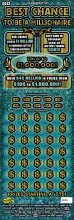 Best Chance To Be A Millionaire scratchcard - game number #335 - front