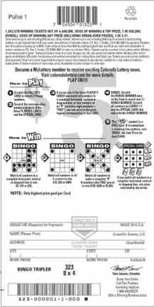 Bingo Tripler scratchcard - game number #323 - back