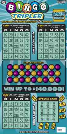 Bingo Tripler scratchcard - game number #323 - front