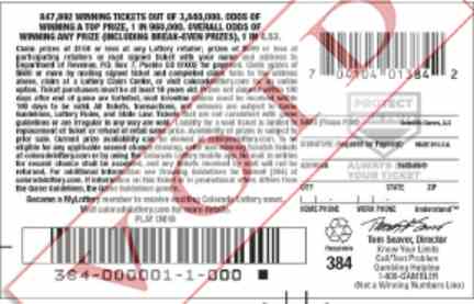 Black Cherry Slots scratchcard - game number #384 - back