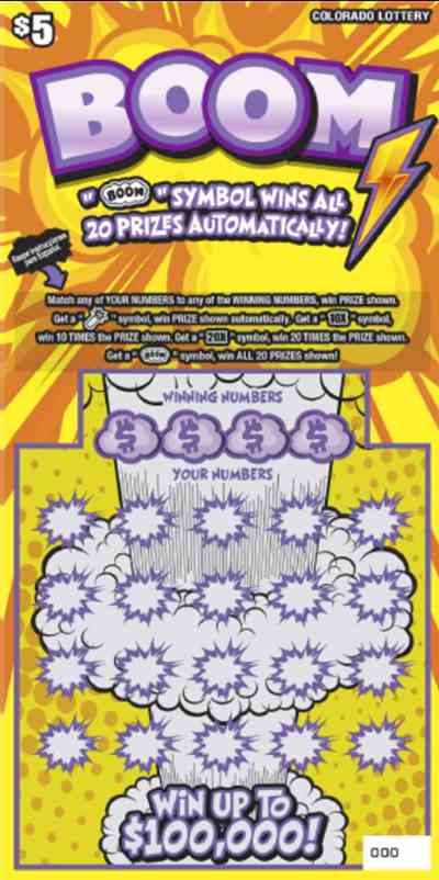 Boom scratchcard - game number #290 - front