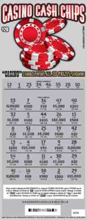 Casino Ca$h Chips scratchcard - game number #280 - front-scratched