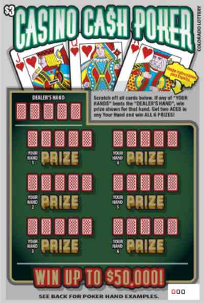 Casino Ca$h Poker scratchcard - game number #277 - front