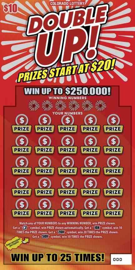 Double Up! scratchcard - game number #2935 - front