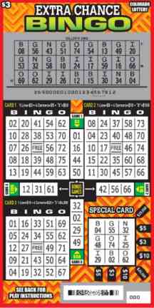 Extra Chance Bingo scratchcard - game number #269 - front-scratched