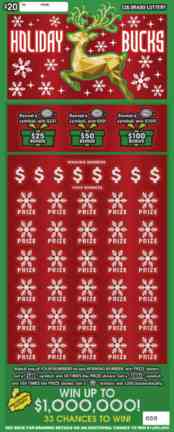 Holiday Bucks scratchcard - game number #303 - front