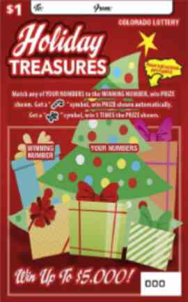 Holiday Treasures scratchcard - game number #298 - front