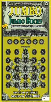 Jumbo Jumbo Bucks scratchcard - game number #252 - front