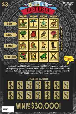 Loteria scratchcard - game number #305 - front