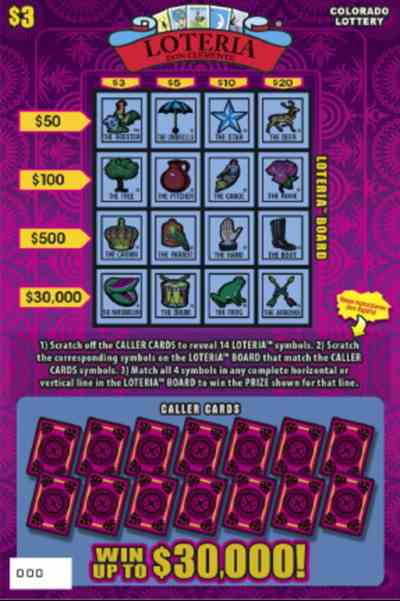 Loteria scratchcard - game number #347 - front