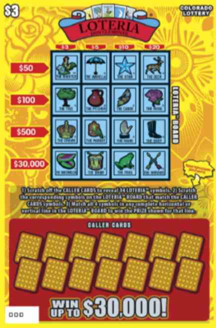 Loteria scratchcard - game number #398 - front