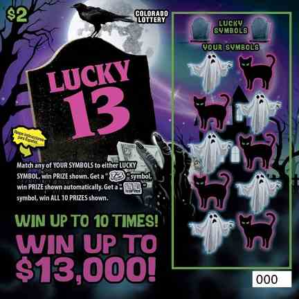 Lucky 13 scratchcard - game number #2933 - front