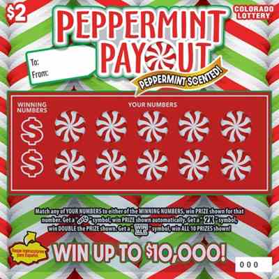Peppermint Payout scratchcard - game number #2944 - front