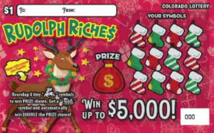 Reindeer Riche$ scratchcard - game number #342 - front