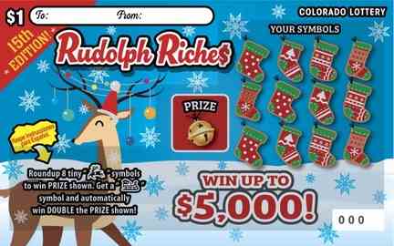 Reindeer Riches scratchcard - game number #2943 - front