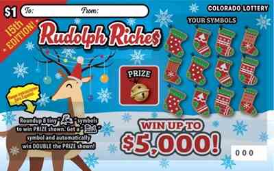 Reindeer Riches scratchcard - game number #2943 - front
