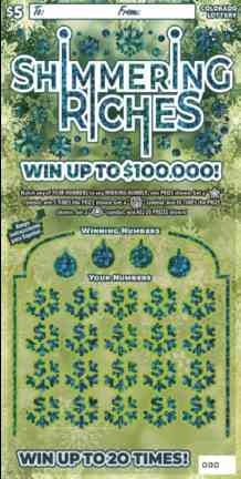 Shimmering Riches scratchcard - game number #301 - front