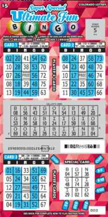 Super Special Ultimate Fun Bingo scratchcard - game number #259 - front-scratched