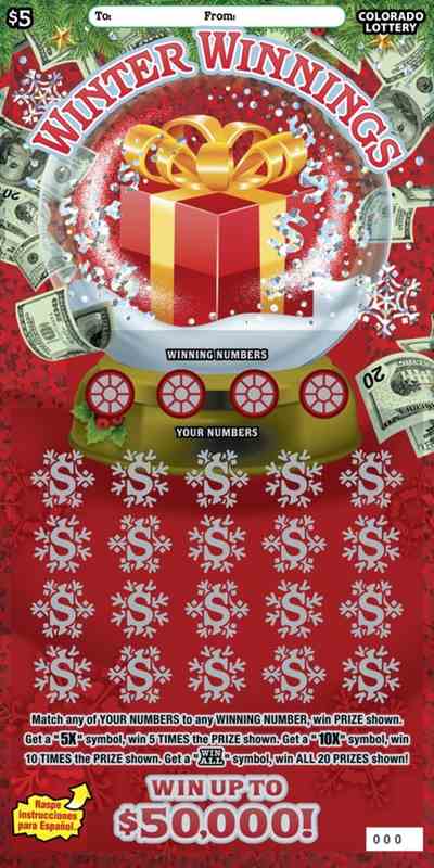 Winter Winnings scratchcard - game number #2946 - front