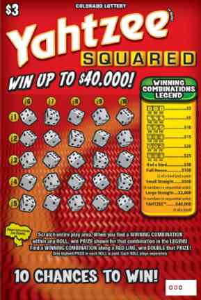 Yahtzee Squared scratchcard - game number #261 - front