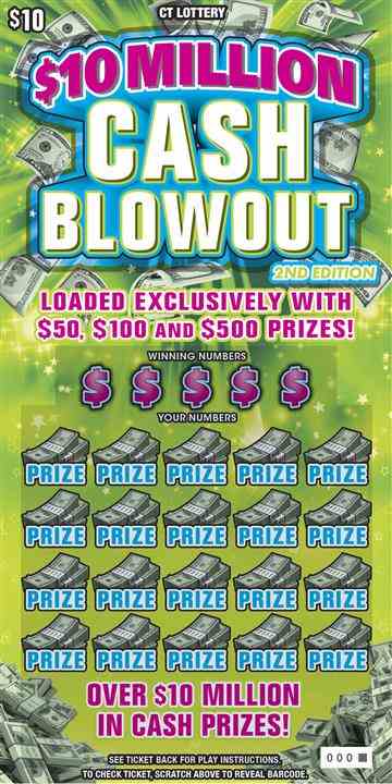 $10 Million Cash Blowout 2Nd Edition scratchcard - game number #1916 - front