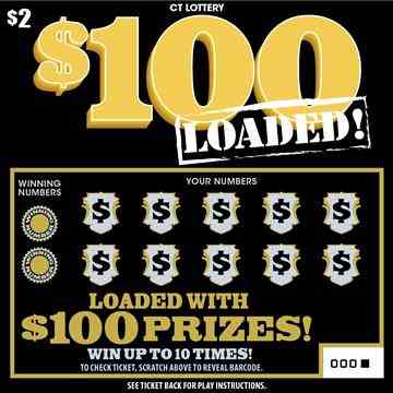 $100 Loaded! scratchcard - game number #1871 - front