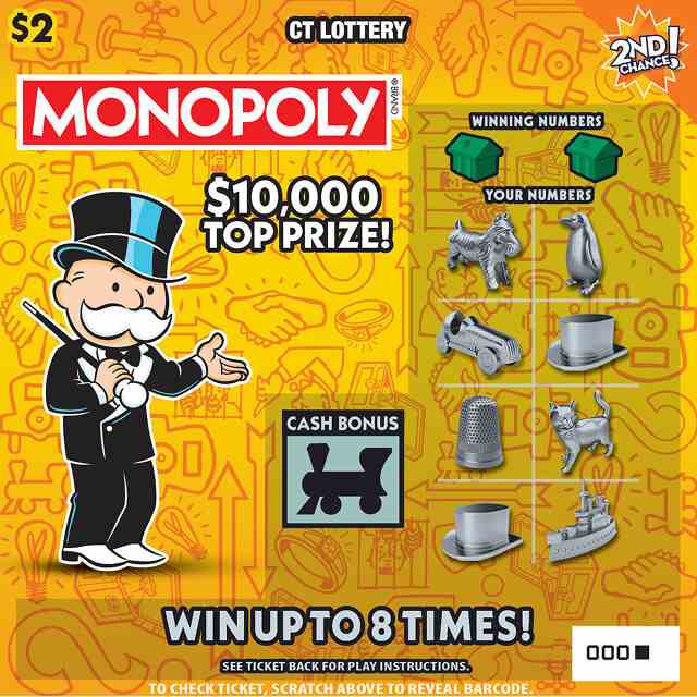 $2 Monopoly scratchcard - game number #1889 - front