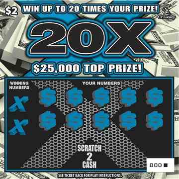 20X scratchcard - game number #1809 - front