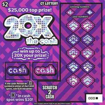20X The Cash scratchcard - game number #1864 - front