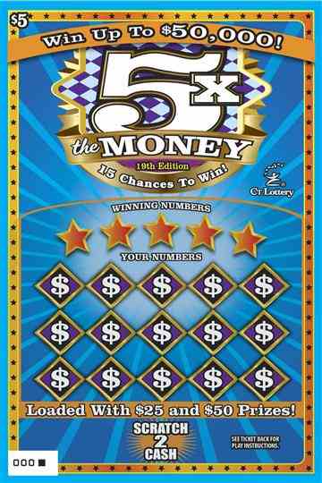 5X The Money 19Th Edition scratchcard - game number #1812 - front