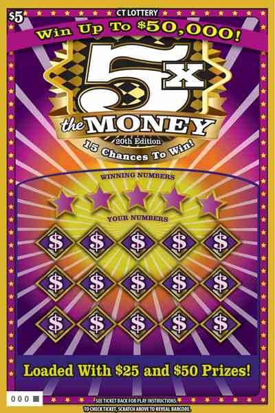 5X The Money 20Th Edition scratchcard - game number #1915 - front
