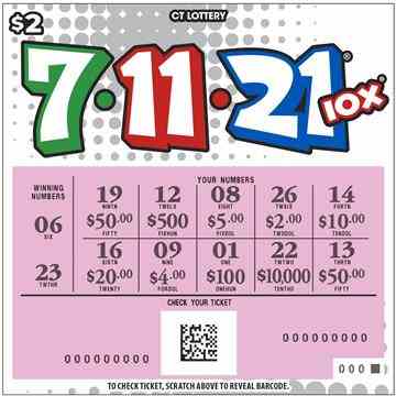 7-11-21 10X scratchcard - game number #1892 - front-scratched
