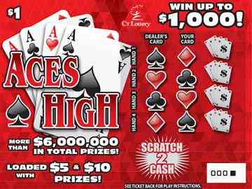 Aces High scratchcard - game number #1715 - front