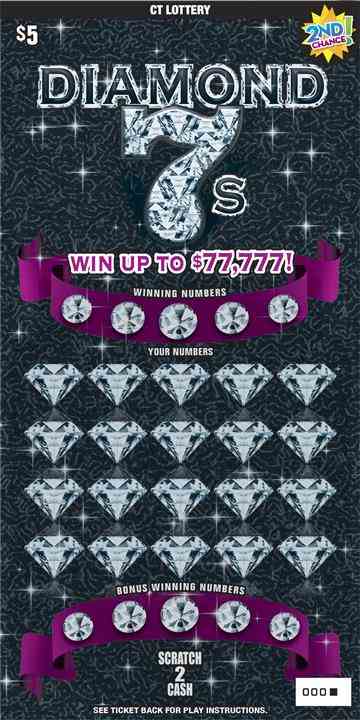 Diamond 7S scratchcard - game number #1807 - front