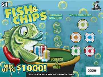 Fish & Chips scratchcard - game number #1771 - front