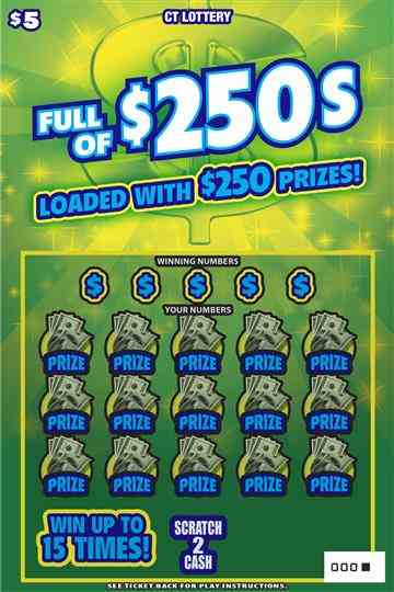 Full Of $250S scratchcard - game number #1854 - front