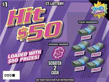 Hit $50 scratchcard - game number #1831 - front