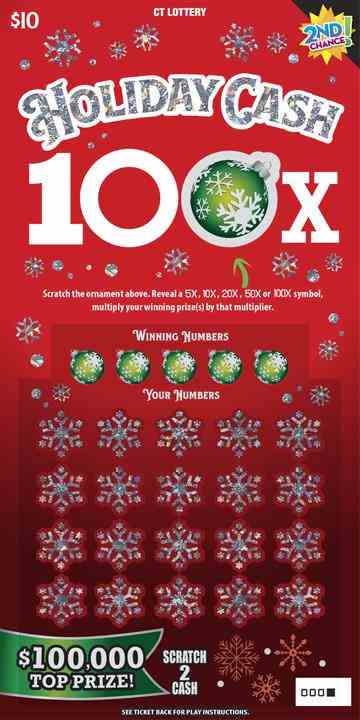 Holiday Cash 100X scratchcard - game number #1848 - front