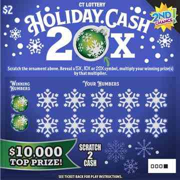 Holiday Cash 20X scratchcard - game number #1846 - front