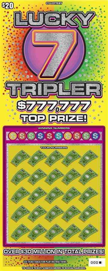 Lucky 7 Tripler scratchcard - game number #1887 - front