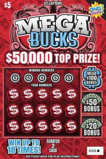 Mega Bucks scratchcard - game number #1840 - front