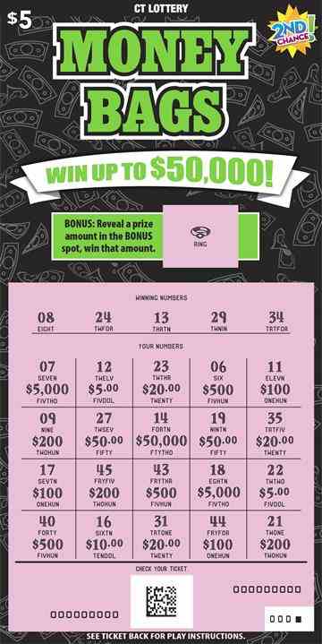 Money Bags scratchcard - game number #1788 - front-scratched