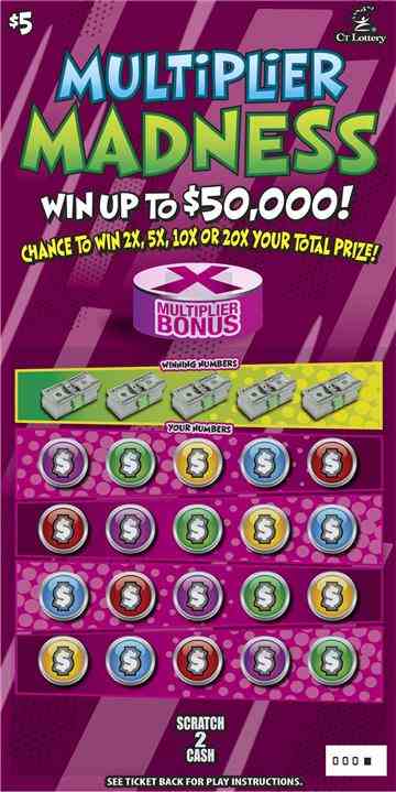 Multiplier Madness scratchcard - game number #1782 - front
