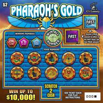 Pharaoh's Gold scratchcard - game number #1794 - front