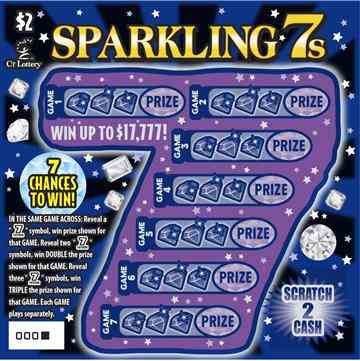 Sparkling 7S scratchcard - game number #1776 - front