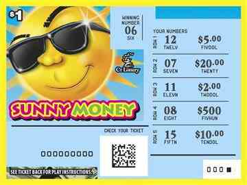 Sunny Money scratchcard - game number #1781 - front-scratched
